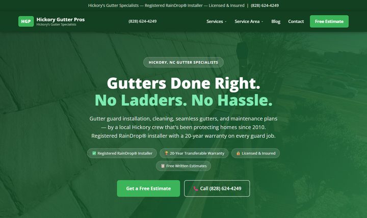 Hickory Gutter Pros — live site